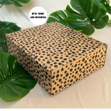 Large Kraft Shipper Box (252x226x84mm) (Black Cheeky Cheetah)