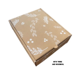 Large Kraft Shipper Box (252x226x84mm) Botanical