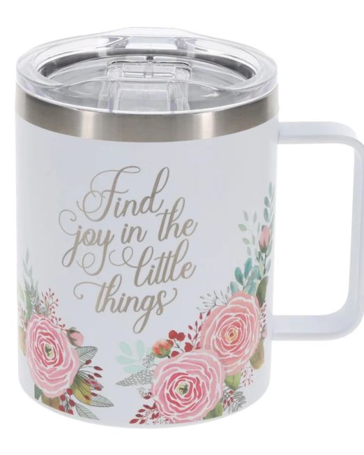 Find Joy in the Little Things Stainless Steel Camp Style Mug