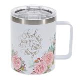 Find Joy in the Little Things Stainless Steel Camp Style Mug