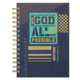 With God All Things Are Possible Hardcover Wirebound Journal