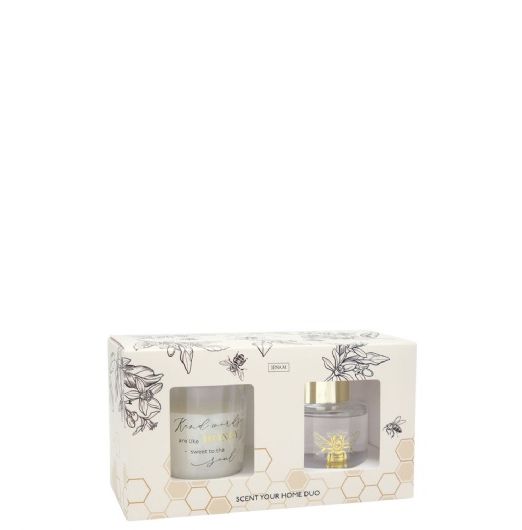 Bee Scent Your Home Duo - 30ml Diffuser & 60g Scented Candle