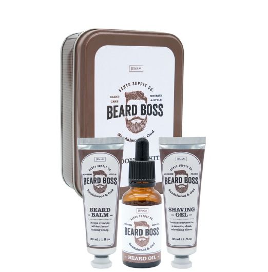 Beard Boss - Grooming Kit - 30ml Beard Balm, 30ml Shaving Gel & 30ml Beard Oil