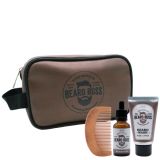 Beard Boss – Grooming Essentials – 30ml Beard Oil, 50ml Beard Wash, Beard Comb & Toiletry Bag (19 X 12)