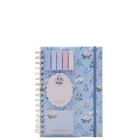 Scripture & Verse Spiral Notebook With Sticky Notes (Lined) - A5