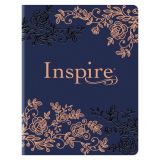 NLT Navy Hardcover Faux Leather Inspire Filament-Enabled Bible