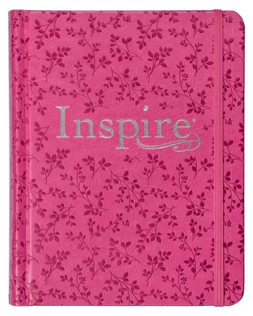 NLT Pink Peony Faux Leather Inspire Filament Bible