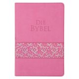 NLV Pienk Glinster Kunsleer Standaard Bybel Met Duimgrepe